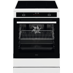 CUISINIÈRE INDUCTION SURFACE DE CUISSON TOTALE FOUR MULTIFONCTIONS PYROLYSE 73L LARGEUR 60CM BLANC