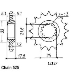 Kit Chaine Origine Honda Cbf 500 2004-2005 15x41 - 525 Avec Joints Toriques