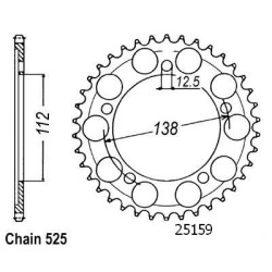 Kit Chaine Origine Honda Cbr 600 F 1997-1998 15x43 - 525 Avec Joints Toriques