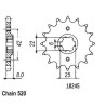 Kit Chaine Honda Xl 600 Lm/Rm 1985-1987 15x40 - 520 Sans Joints Toriques