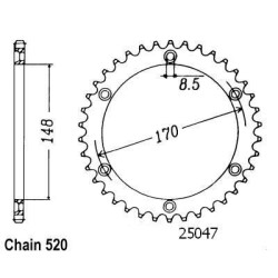 Kit Chaine Origine Suzuki Dr 650 R/Rse 1990-1995 16x42 - 520 Avec Joints Toriques