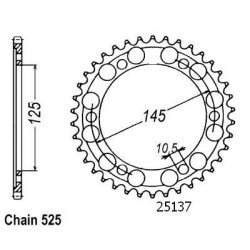 Kit Chaine Origine Yamaha Tdm 850 1996-1998 17x42 - 525 Avec Joints Toriques
