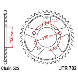Kit Chaine Origine Aprilia Smv 750 Dorsoduro 1942-1986 16x46 - 525 Avec Joints Toriques