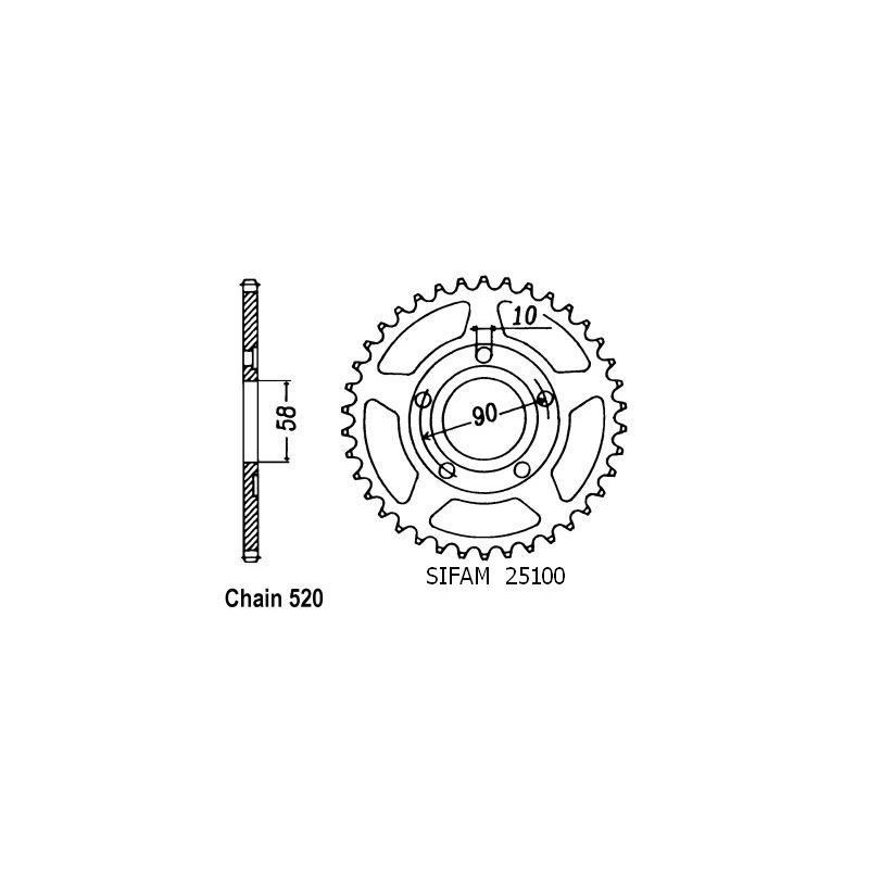 Pneu 110/90 - 17 NHS 62M  TT SCORPION MX32 MID HARD