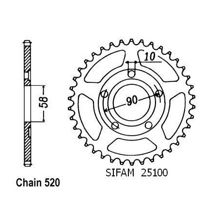 Pneu 110/90 - 17 NHS 62M  TT SCORPION MX32 MID HARD