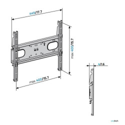 MELICONI - Support mural fixe EXTRA400FCG