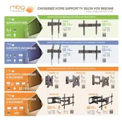 MBG FRANCE - Support mural inclinable T3255