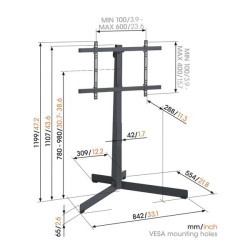 VOGEL'S - Support pied TVS3690