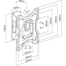 MBG FRANCE - Support mural orientable H2342/1A