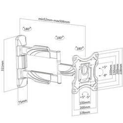 MBG FRANCE - Support mural orientable H2342/3A