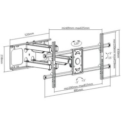 MBG FRANCE - Support mural orientable H3290-6A