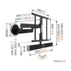 VOGEL'S - Support mural orientable NEXT8365
