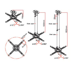 MBG FRANCE - Support vidéoprojecteur 41746