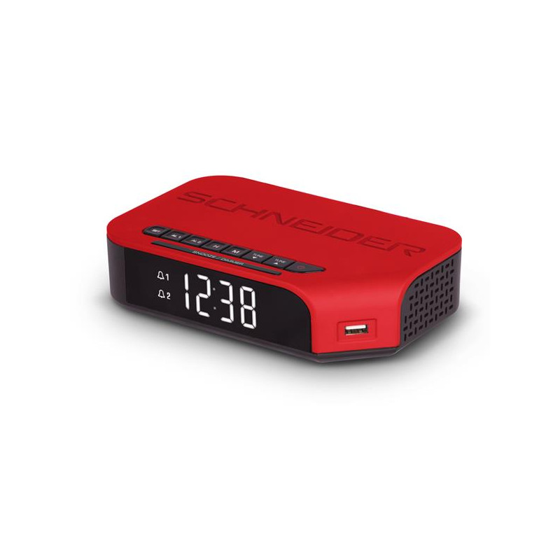 SCHNEIDER - Radio-réveil GMSC310ACLRED