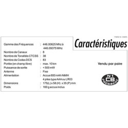 PRESIDENT ELECTRONICS - Talkie-Walkie - TXMS700