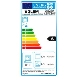 GLEM - Cuisinière mixte GA660CVMWH