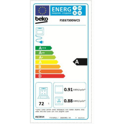 BEKO - Cuisinière vitrocéramique - FSE67300WCS