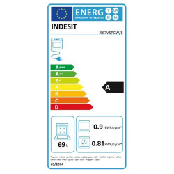 INDESIT - Cuisinière vitrocéramique IS67V5PCW/E
