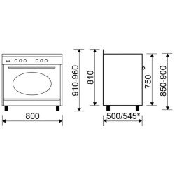 GLEM - Piano de cuisson mixte GU850CER