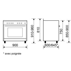 GLEM - Piano de cuisson mixte GE960CBIX2
