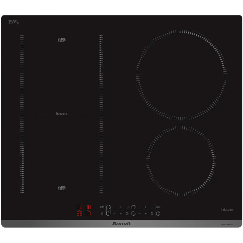 TABLE DE CUISSON INDUCTION BRANDT BPI6428UB TABLE DE CUISSON INDUCTION BRANDT BPI6428UB