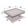 TABLE DE CUISSON INDUCTION 3 ZONES 7200W LARGEUR 60CM NOIR