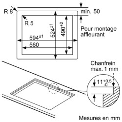 BOSCH - Table de cuisson gaz PPP6A6B20