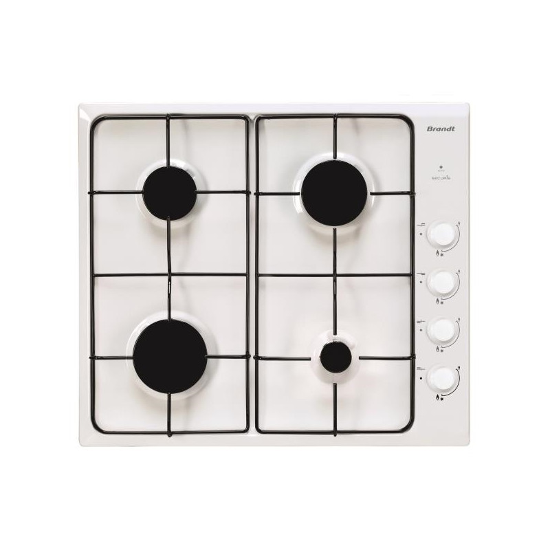 BRANDT - Table de cuisson gaz BPE6410W