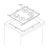 ROSIERES - Table de cuisson gaz RVG6BR4SB/1