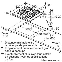 SIEMENS - Table de cuisson gaz EP6A6PB20
