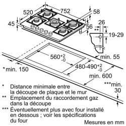 SIEMENS - Table de cuisson gaz EP7A6QB20