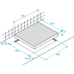 BEKO - Table vitrocéramique HIC63402T