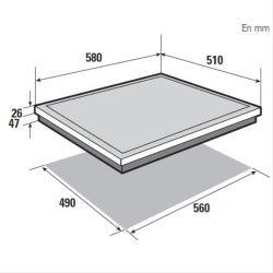 BRANDT - Table vitrocéramique BPV6410B