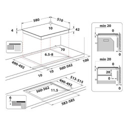 INDESIT - Table vitrocéramique RI161C