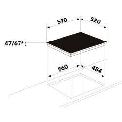 GLEM - Table vitrocéramique GTH64ET