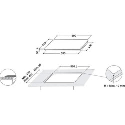 WHIRLPOOL - Table induction WBB3760BF