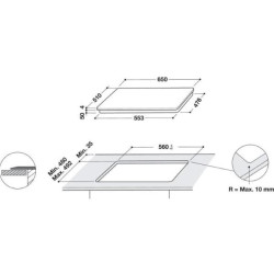 WHIRLPOOL - Table induction WLB3965BFIXL