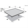 BRANDT - Table de cuisson mixte induction BPI6414BM
