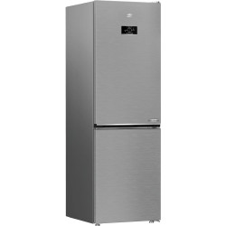 RÉFRIGÉRATEUR COMBINÉ 210+106L CLASSE D 186,5X59,5CM MÉTAL BROSSÉ