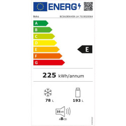 BEKO - Réfrigérateur combiné BCSA285K4SNLH