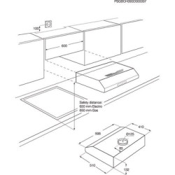 ELECTROLUX - Hotte visière EFU216S