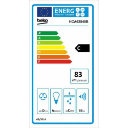 BEKO - Hotte décorative murale HCA62540B