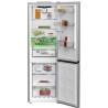 RÉFRIGÉRATEUR COMBINÉ 210+160L CLASSE D H186,5XL59,5CM MÉTAL BROSSÉ