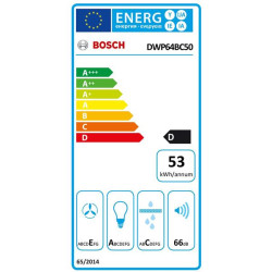 BOSCH - Hotte décorative murale DWP64BC50