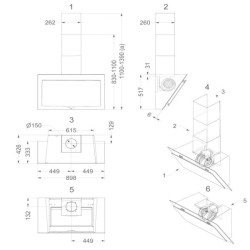 NOVY - Hotte décorative murale D7830