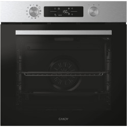FOUR MULTIFONCTIONS PYROLYSE 78L CHALEUR PULSÉE CLASSE A++ INOX/NOIR