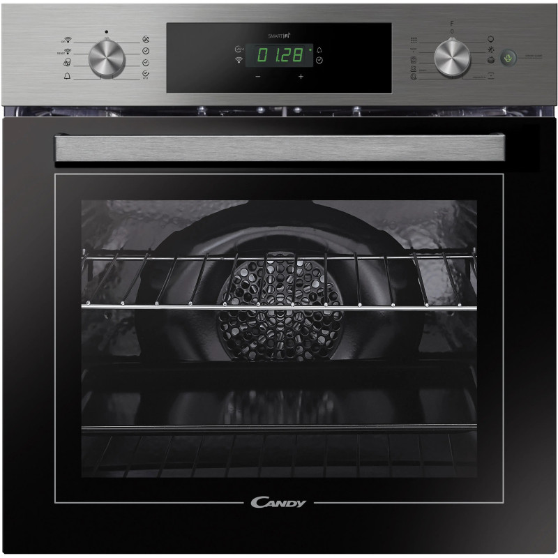 FOUR MULTIFONCTIONS PYROLYSE 70L CLASSE A INOX/VERRE NOIR