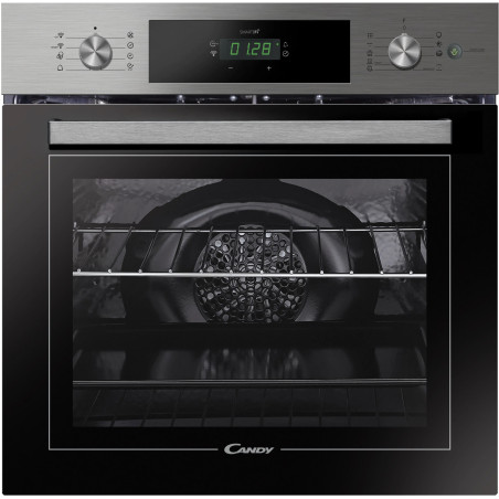 FOUR MULTIFONCTIONS PYROLYSE 70L CLASSE A INOX/VERRE NOIR