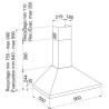 GLEM - Hotte décorative murale GHP945BK