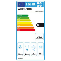 WHIRLPOOL - Hotte décorative murale AKR759/1IX
